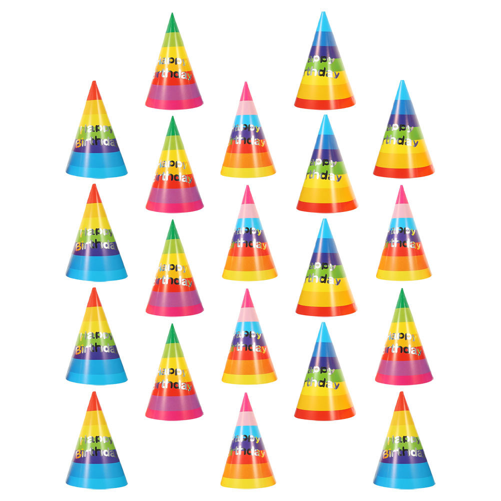 36Pcs Colorful Birthday Party  - Party Hat Cone ulasan dan harga