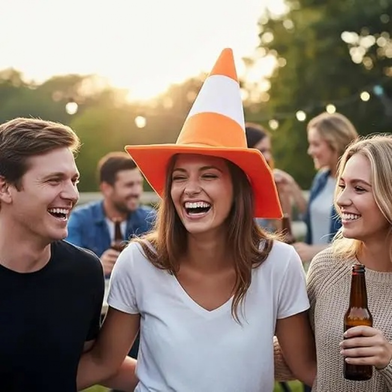 Foldable Traffic Cone Theme Ha - Party Hat Cone ulasan dan harga
