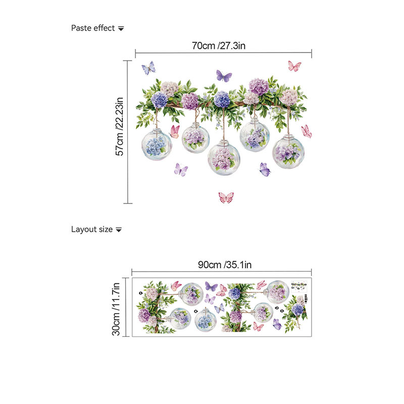 1 Piece of Hydrangea Flower Wa - Flower Wall Panel ulasan dan harga