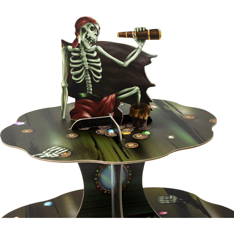 Skull Pirate Cupcake Stand Tie - Cupcake Stand Tier ulasan dan harga
