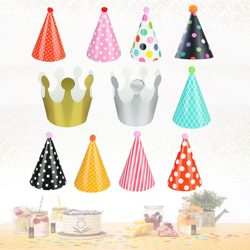 11Pcs Birthday Party Cone Hats - Party Hat Cone ulasan dan harga