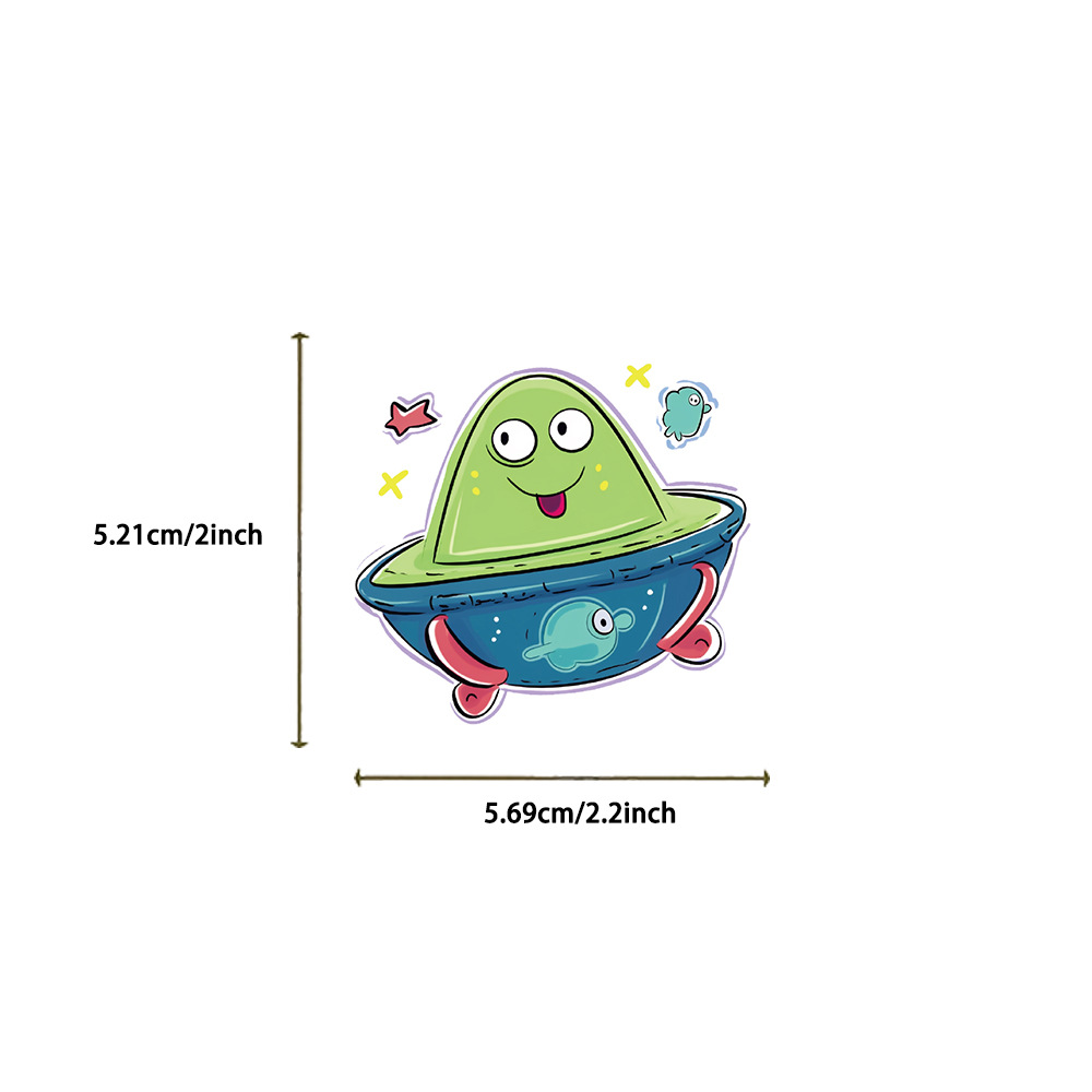 50PCS Cartoon Hand drawn Space - Plastic Cup 50Pcs ulasan dan harga