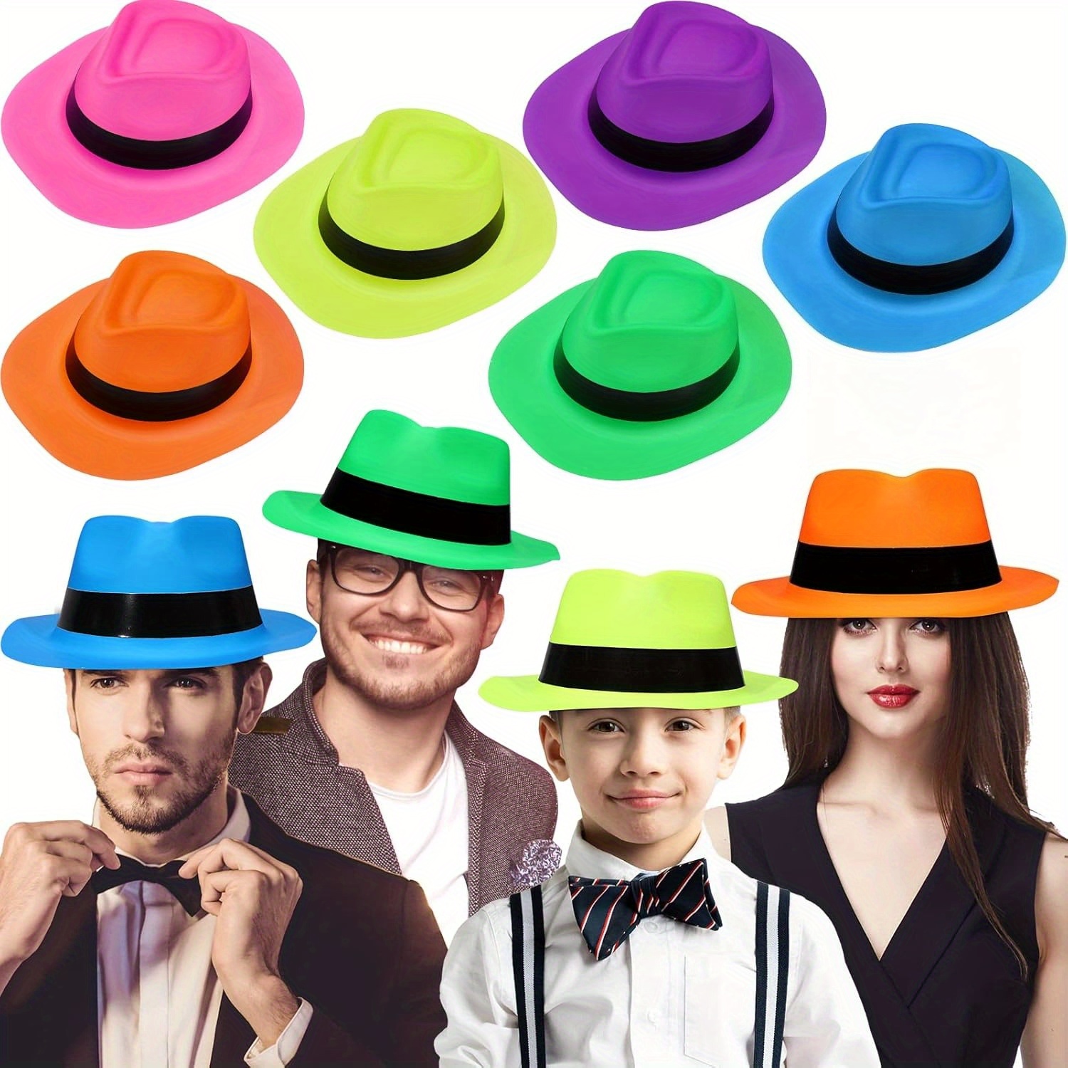 12 Pieces Neon Mafia Style Par - Party Hat Cone ulasan dan harga