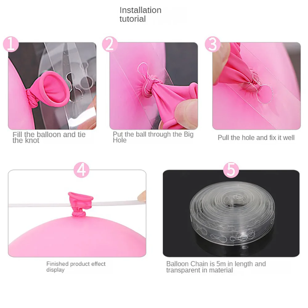 5M Transparent Balloon Chain S - Balloon Arch Kit ulasan dan harga