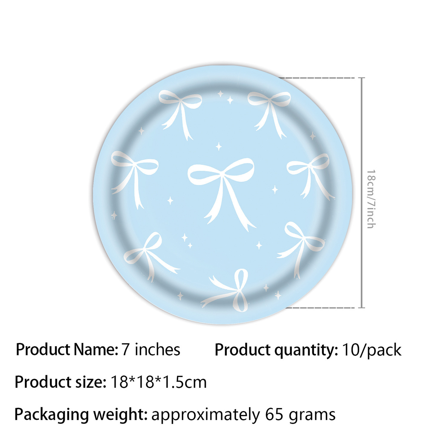 Light Blue Bow Birthday Party  - Table Cloth Disposable ulasan dan harga