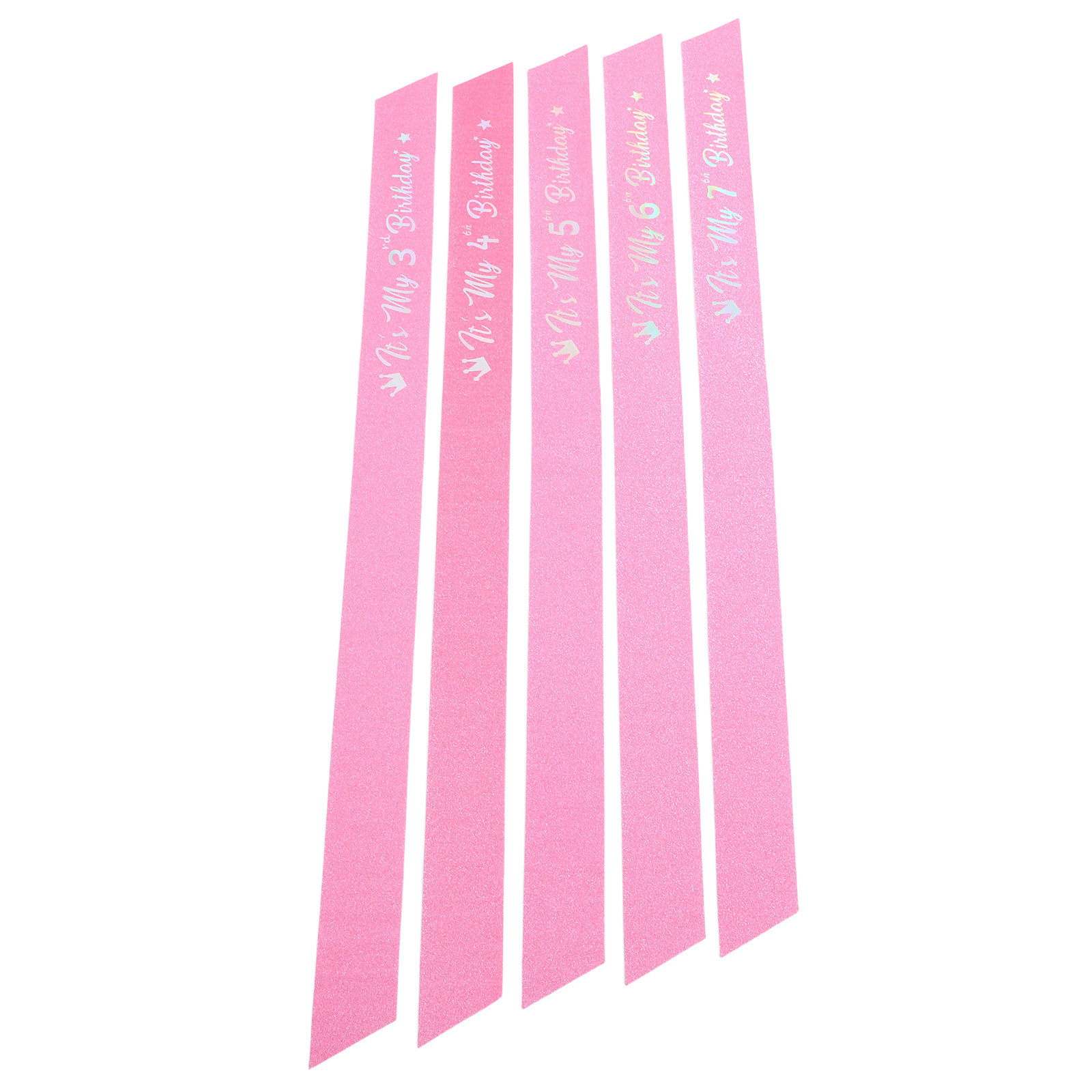 5Pcs It's My Birthday Pink Gli - Birthday Sash Glitter ulasan dan harga
