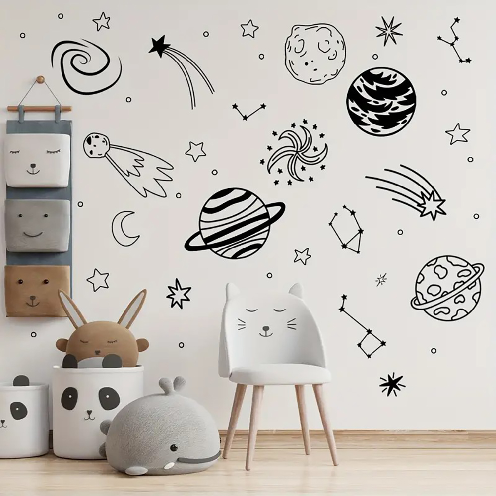 Large Planetary Meteor Space T - Flower Wall Panel ulasan dan harga